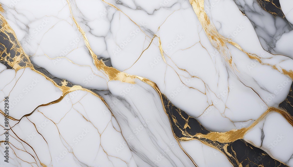 Elegant white marble with gold veins, abstract texture background Stock ...