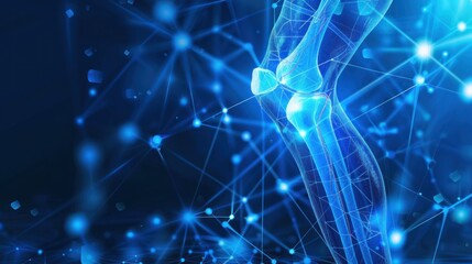Poster - A Digital Representation of a Human Knee Joint Connected by a Network of Lines and Points