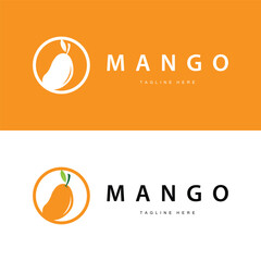 Fresh mango graphic design illustration template fruit garden plant mango logo