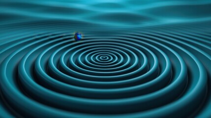 Poster - Sound Waves Spiral, Abstract artwork depicting spiraling sound waves, representing the evolving nature of online audio series, vibrant colors, ample copy space for text.