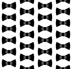 Wall Mural - Vector seamless pattern of flat bowtie isolated on white background