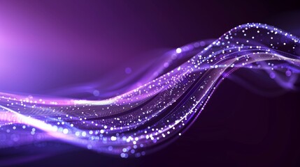 Canvas Print - A purple wave with lot of sparkles