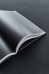 Poster - A book lying open on a dark background