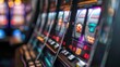 © LifeMedia - A row of casino slot machines featuring colorful screens and buttons, highlighting the thrilling and energetic ambiance of a casino gaming area filled with hope and anticipation.