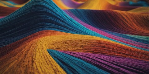 Aufkleber - A colorful, multi-colored, and wavy piece of fabric