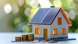 © Gambar Upi - Toy house with solar panels and stack of coins