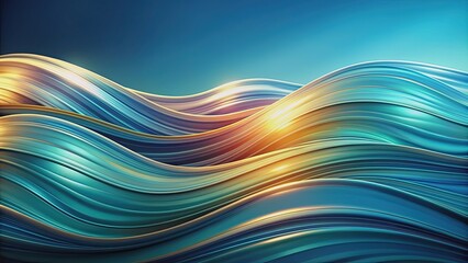 Wall Mural - Abstract background with flowing waves , waves, abstract, background, design, pattern, texture, blue, flow, smooth, water