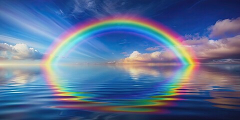 Wall Mural - Abstract colorful background resembling a reflection of a rainbow on water, rainbow, reflections, abstract, colorful