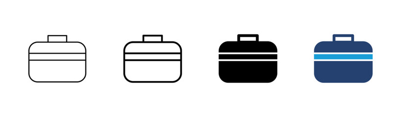 Sticker - Briefcase icon set. suitcase icon. luggage symbol.