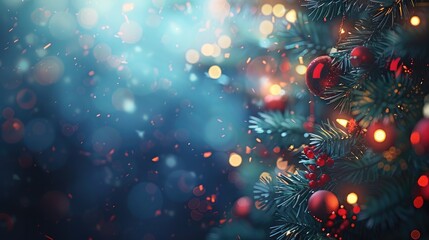 Poster - Bokeh background enhances festive ambiance