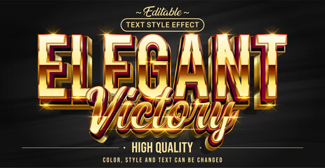 Aufkleber - Editable text style effect - Elegant Victory text style theme.