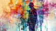 © Tida - A silhouette of a person walking through a vibrant digital landscape, symbolizing progress, technology, innovation, connectivity, and the future.