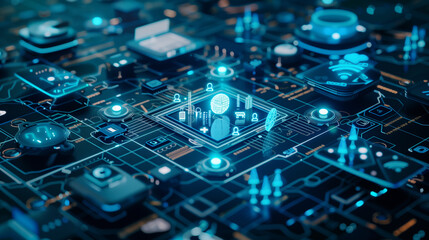 Poster - digital business networking management system, internet data connectivity business managing software technology 