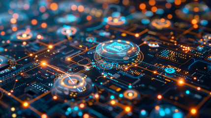 Poster - digital business networking management system, internet data connectivity business managing software technology 