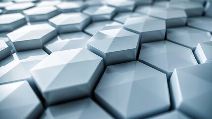 Wall Mural - 3d hexagons background