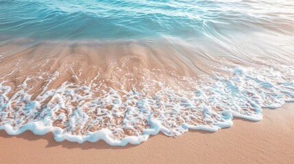 Canvas Print - A lightly colored sandy beach displays subtle waves and ripples.