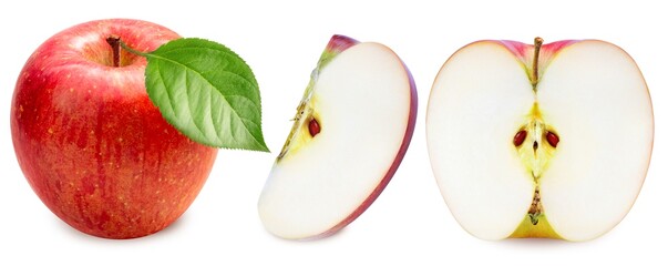 Wall Mural - Red apple  on white background,  apple isolate on white with clipping path.