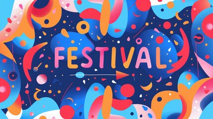 Poster - Colorful Abstract Design for Festival Celebration