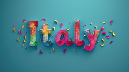 Poster - Colorful Artistic Representation of Italy