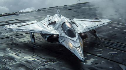 Poster - futuristic fighter jet 