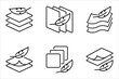 © Ainul - fabric with feather filler icon set, high comfort structure, less weight, vector illustration on white background
