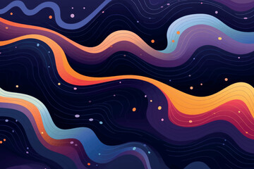 Sticker - Colorful abstract wavy background