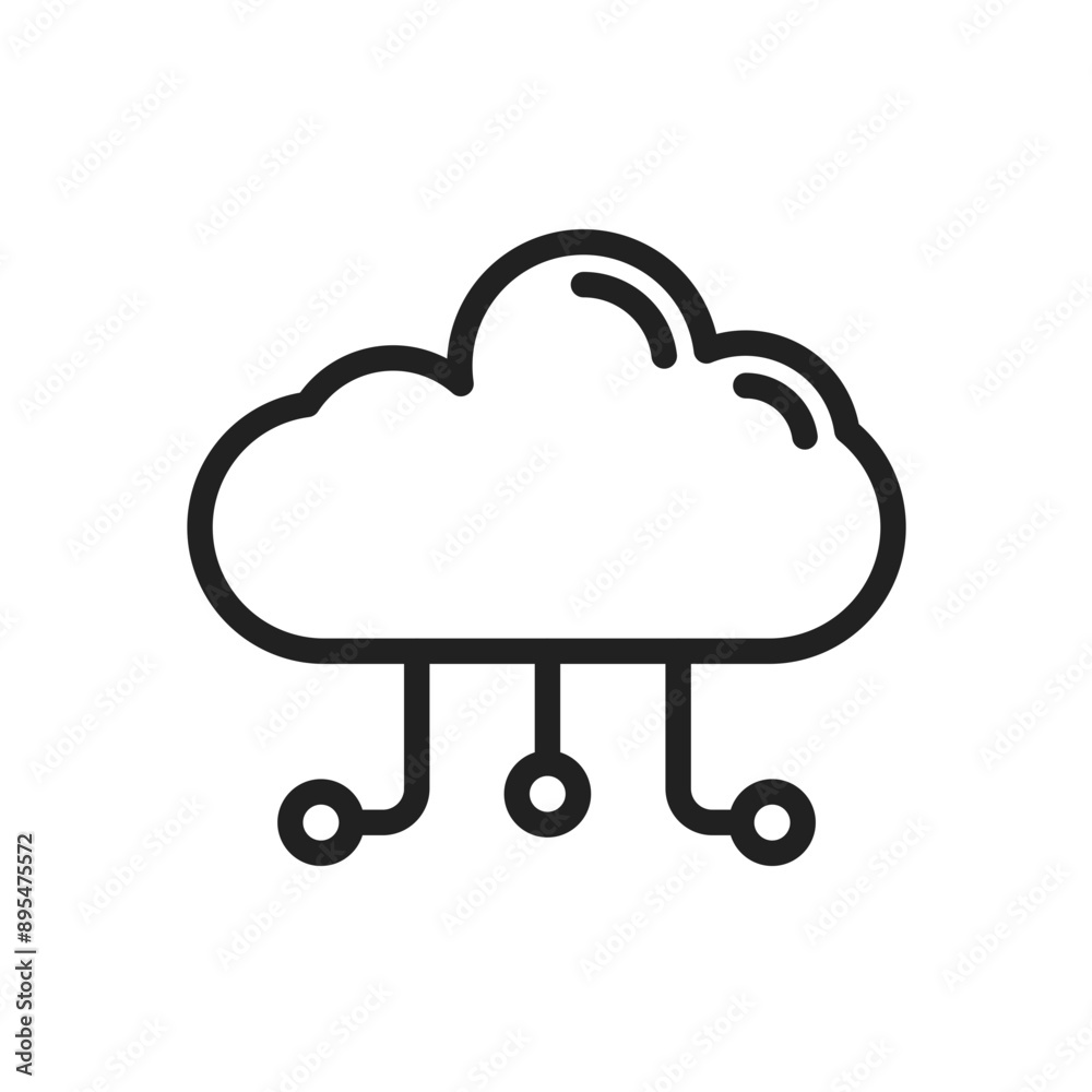 Cloud Storage icon vector image. Suitable for mobile application web application and print media.