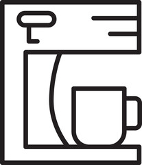 Sticker - Coffee Machine Line Icon