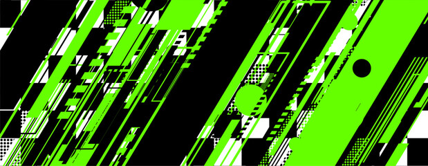 Aufkleber - abstract green racing background with checkboard and lines