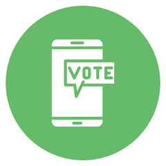 Poster - Electronic Voting icon vector image. Can be used for Politics.