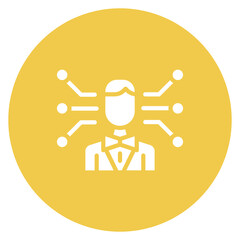 Sticker - Professional Network icon vector image. Can be used for Curriculum Vitae.