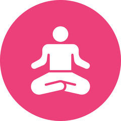 Sticker - Meditation icon vector image. Can be used for Physical Wellbeing.