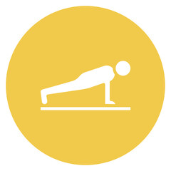 Wall Mural - Push up icon vector image. Can be used for Fitness.