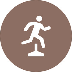 Wall Mural - Jumping Athlete icon vector image. Can be used for Track and Field.