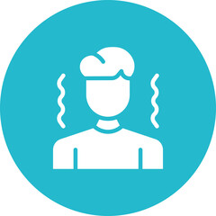 Sticker - Chills icon vector image. Can be used for Allergy Symptoms.