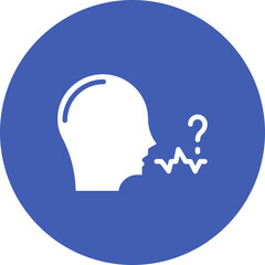 Sticker - Difficulty Speaking icon vector image. Can be used for Allergy Symptoms.