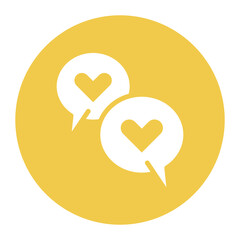 Wall Mural - Heart Chat icon vector image. Can be used for Dating App.