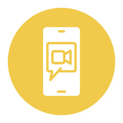 Sticker - Video Call icon vector image. Can be used for Dating App.