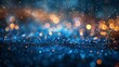 © Febri - Abstract Blue and Gold Glitter Bokeh Background