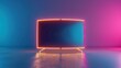 © suratin - Neon TV Screen Mockup.