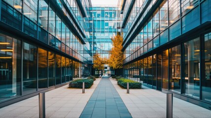 Wall Mural - Urban Architecture Office of Building Business District