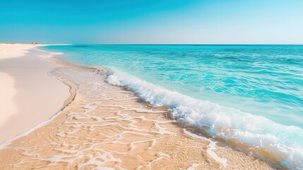 Sticker - Turquoise Water and Sandy Beach.