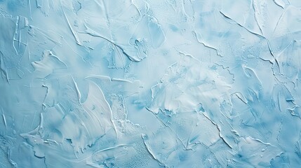 Poster - Delicate powder blue wall with a faint, plaster-like texture 