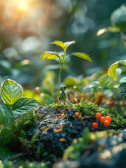 Canvas Print - plant in the water