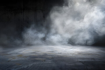 Wall Mural - concrete floor and smoke background