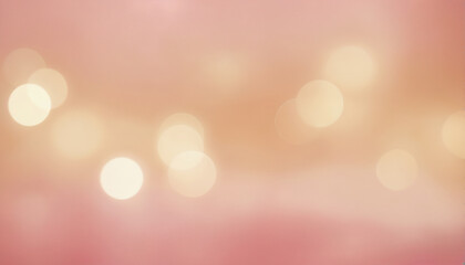 Wall Mural - pastel pink and golden defocused background with bokeh lights