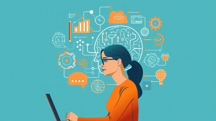 Poster - Learner taking AI-based language evaluation, interactive visuals for performance feedback, Language evaluation, AI-based