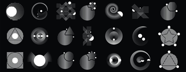 Fototapete - Abstract Hipster Lines elements . Vector Design .