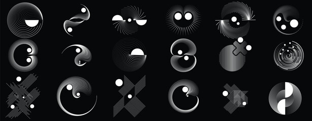 Fototapete - Abstract Hipster Lines elements . Vector Design .