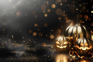 helloween Day gold black background